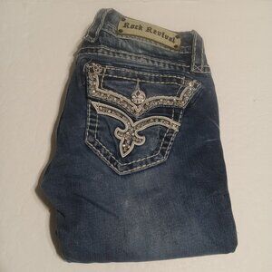 Rock Revival Women's Etty Skinny Embellished Jeans Size 26 E8380530R